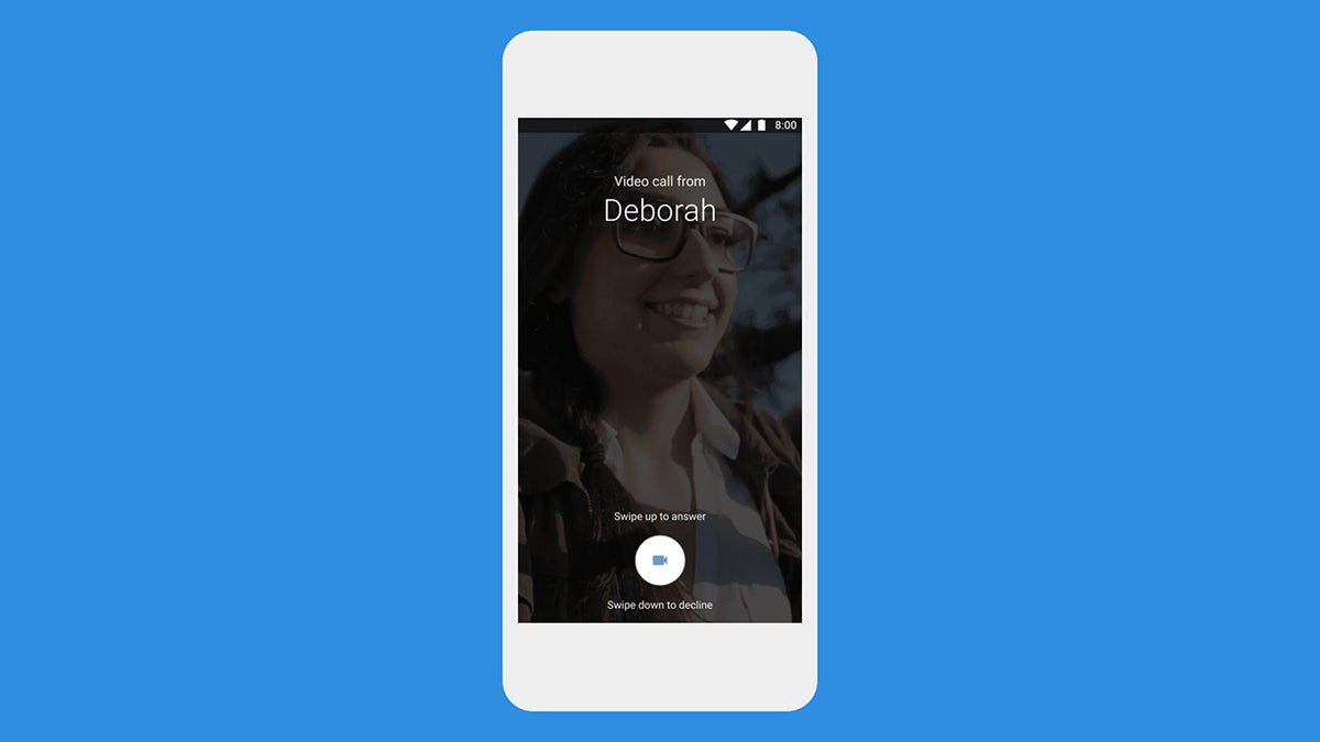Google Duo shows you who’s calling before you pick up.