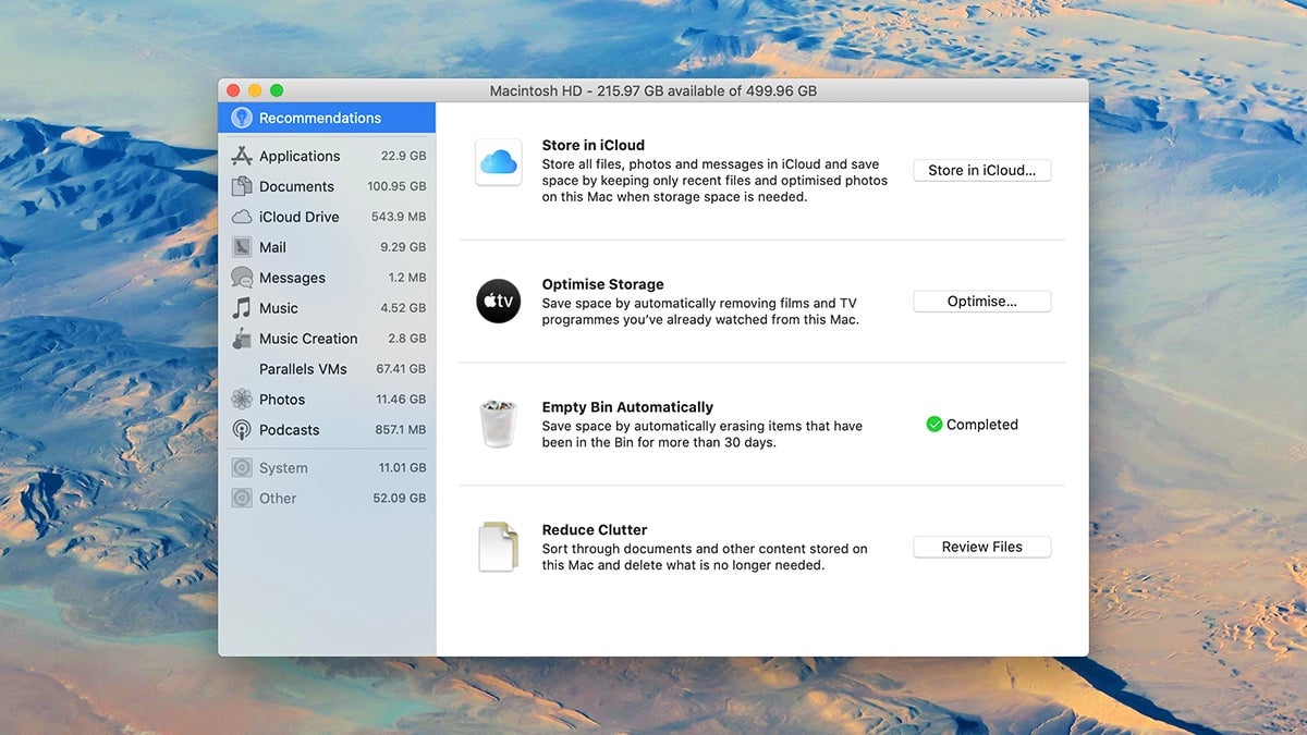 macOS has some tools to help you clean out your system