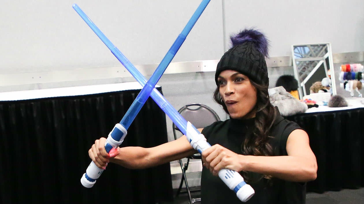 This photo, of Rosario Dawson at New York Comic-Con 2019, now takes on a whole new meaning.