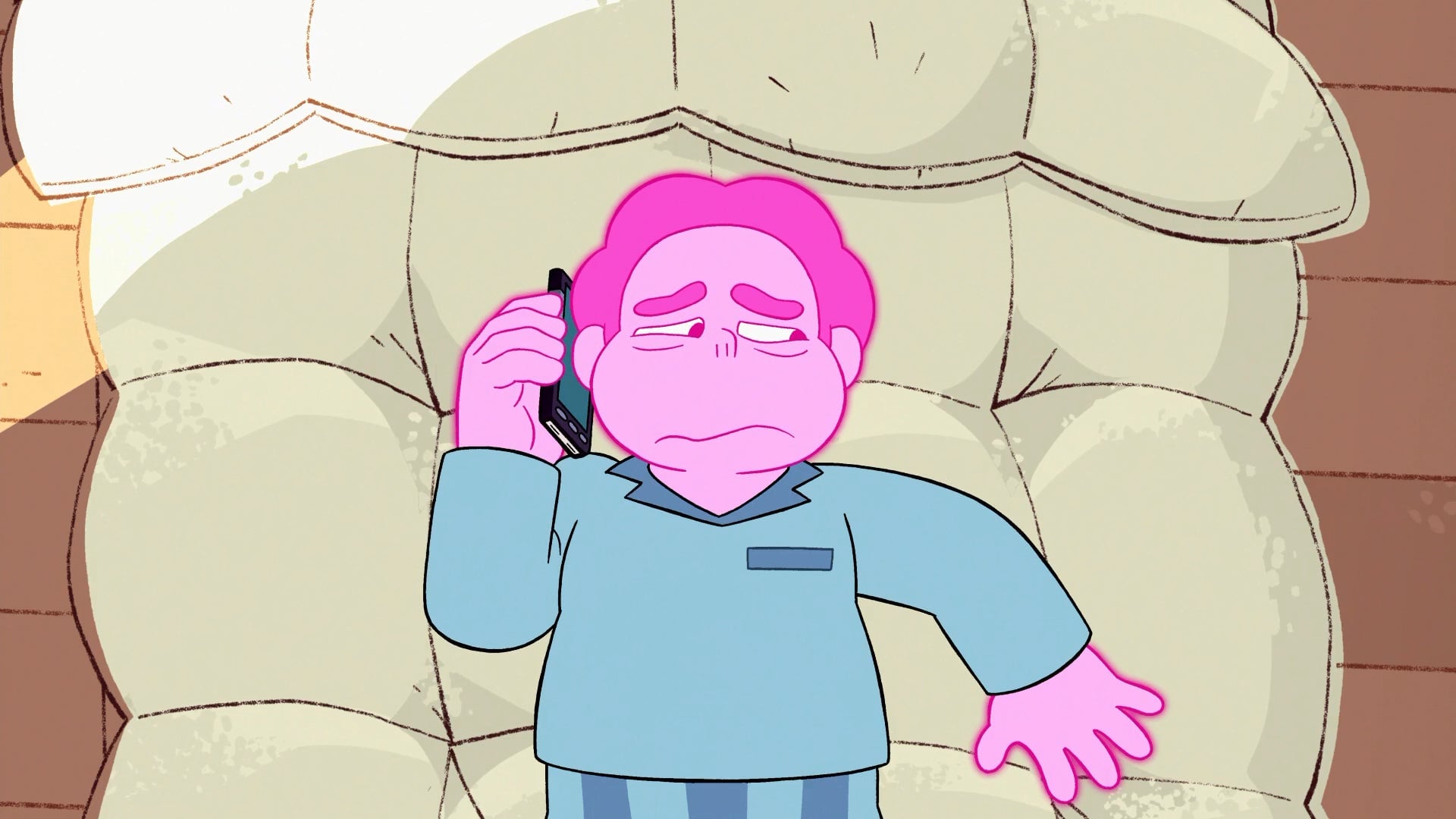 Steven’s Gem powers manifesting as a response to stress.