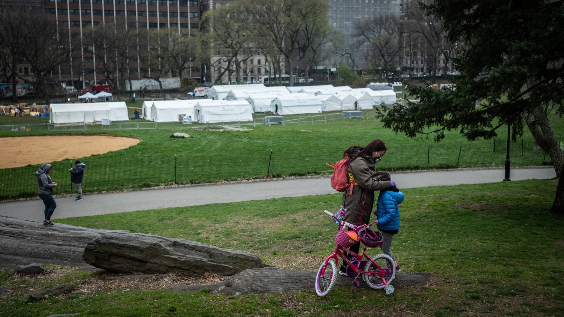 Emergency field hospital set up by Samaritan’s Purse in Central Park, New York.
