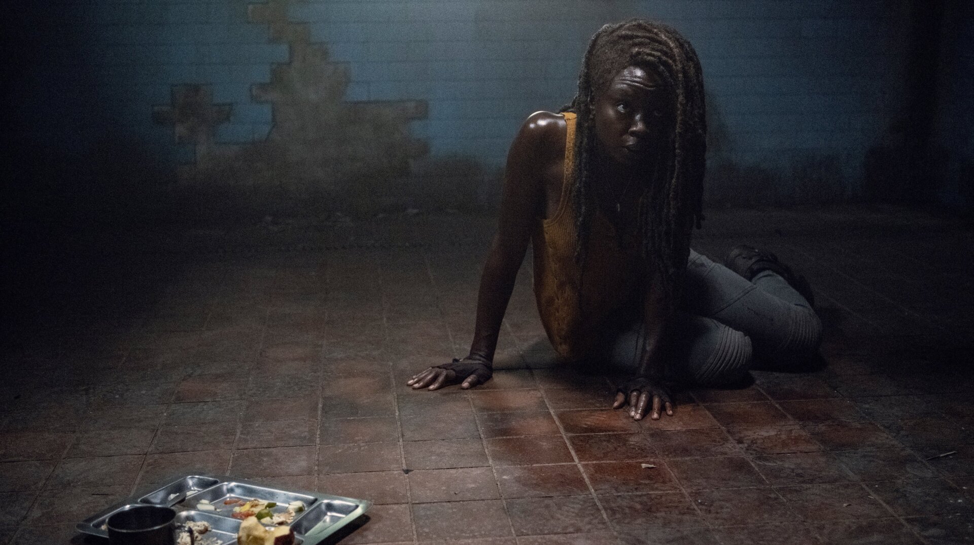Michonne (Danai Guriria) eats something that doesn’t agree with her...perception of reality.