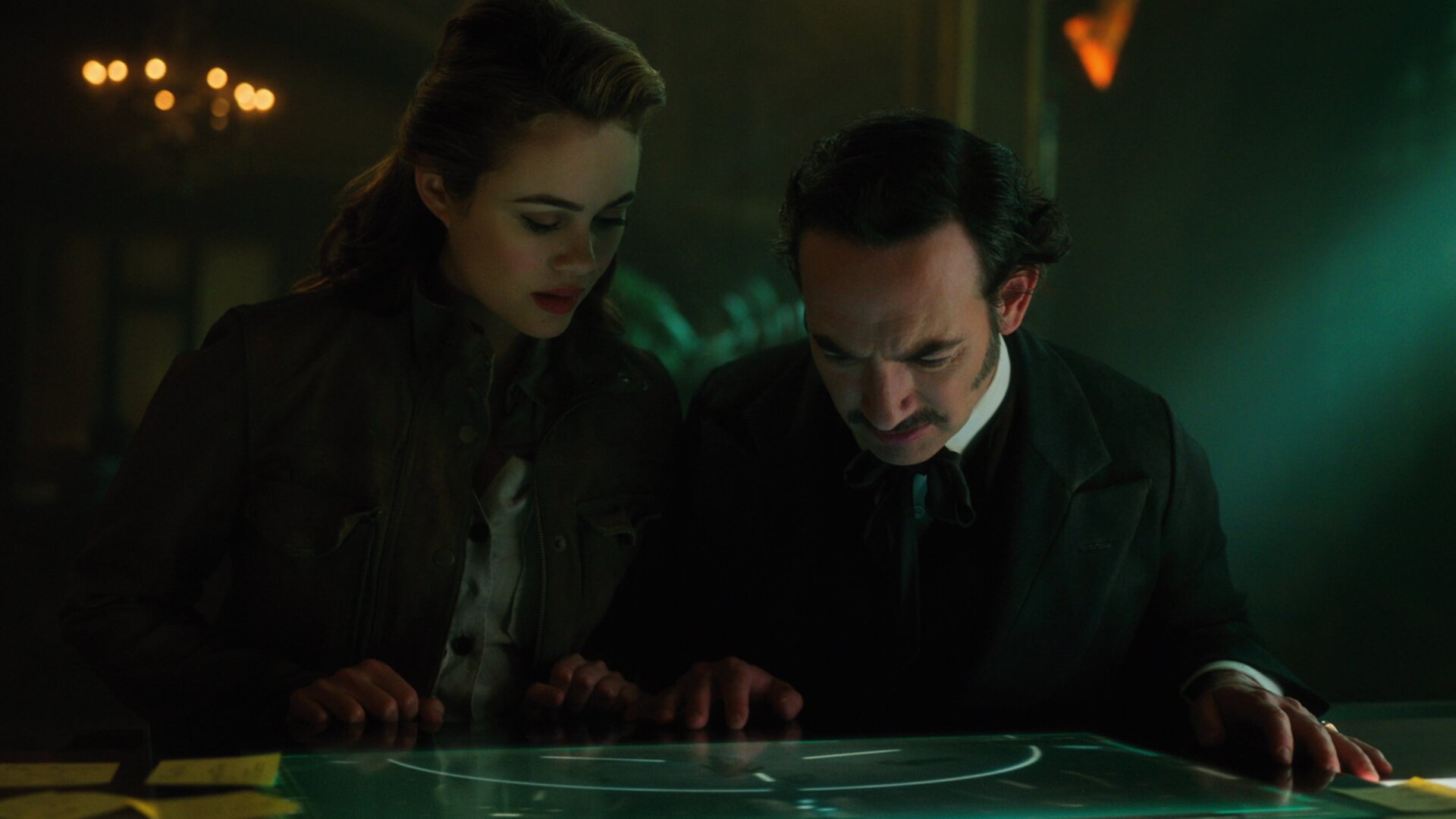 The concept of AI love between Poe (Chris Conner) and Dig 301 (Dina Shihabi) is touched upon.