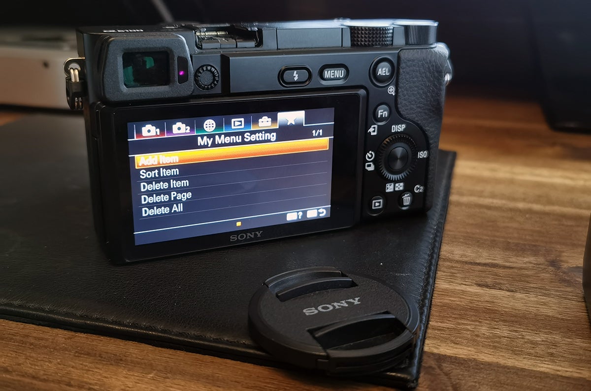The a6100 lets you setup your own menu tab.