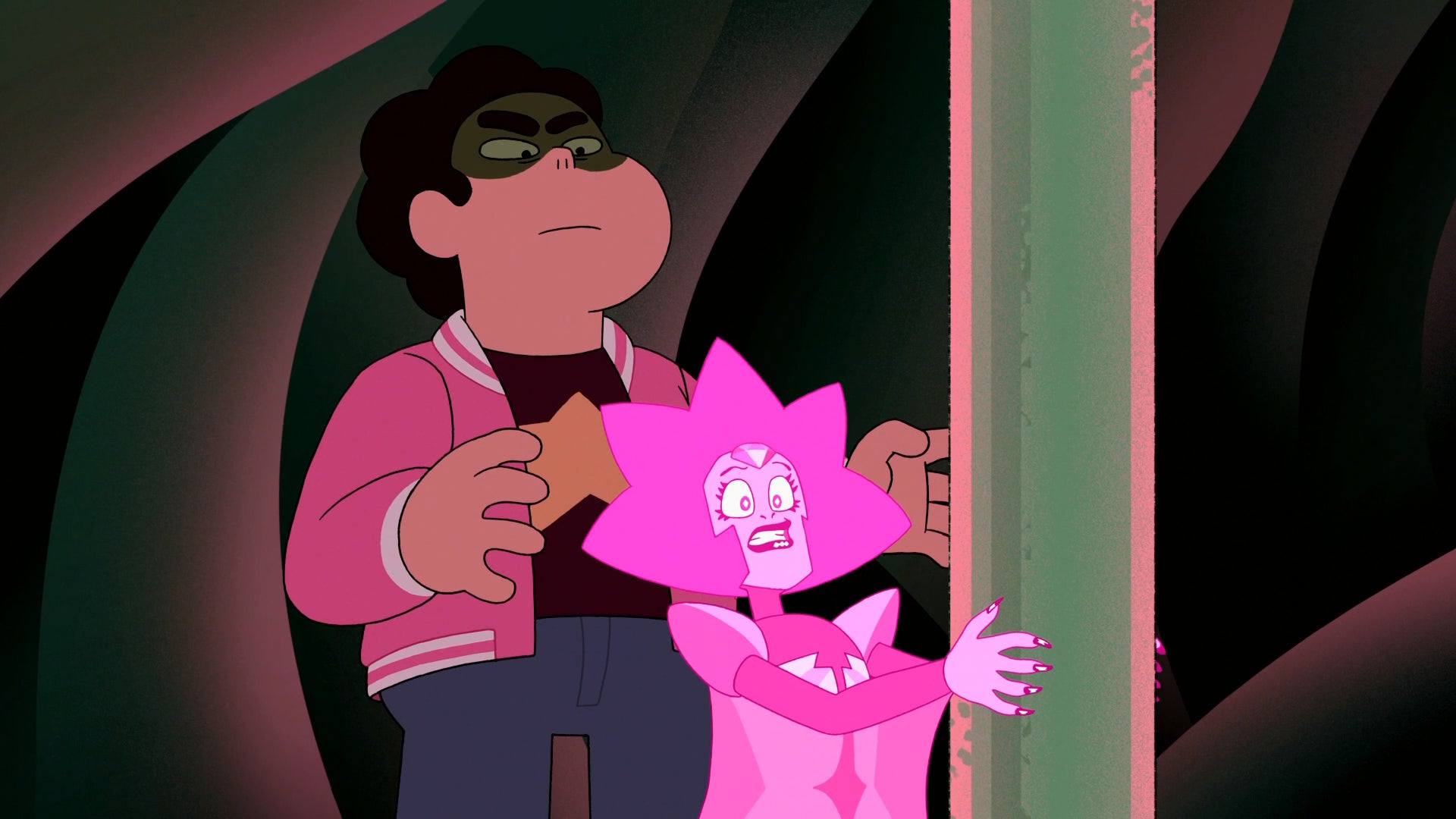 Steven using White Diamond’s new powers to hurt both her and himself.