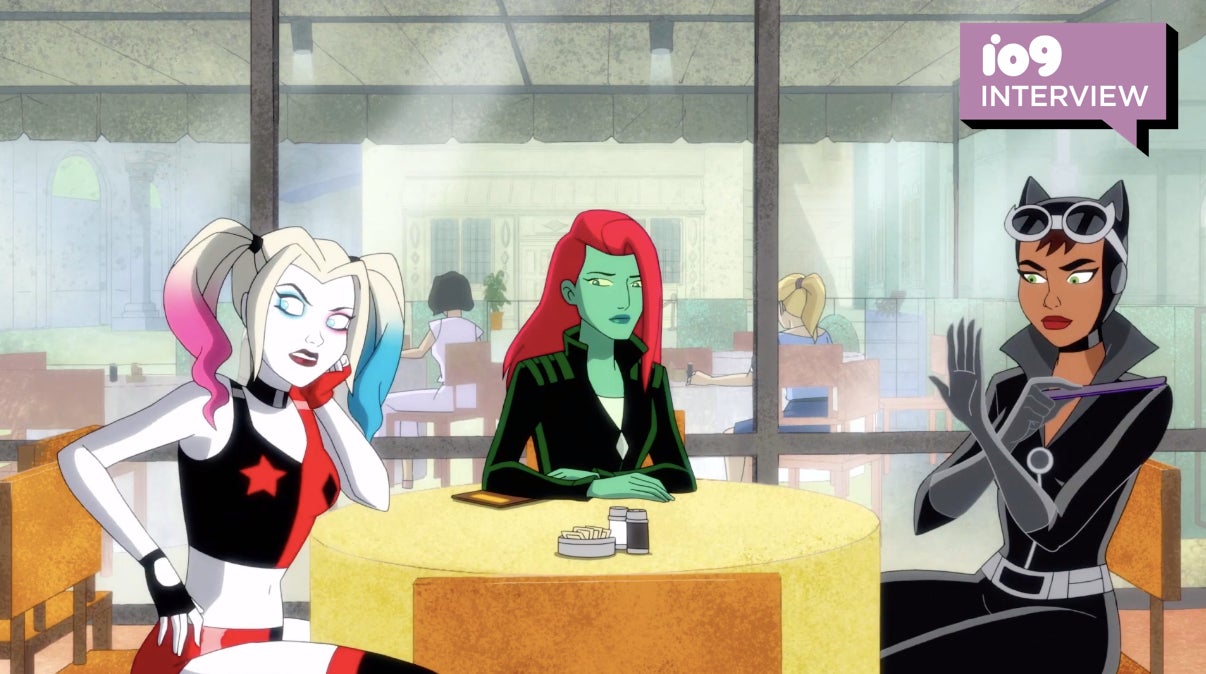 Harley Quinn, Poison Ivy, and Catwoman having a very awkward lunch.