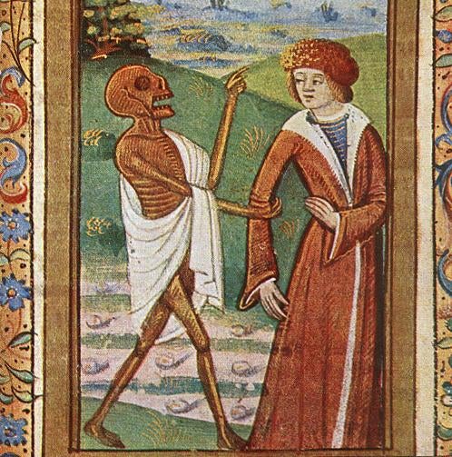 Depiction of Death from 1490s French Book of Hours.