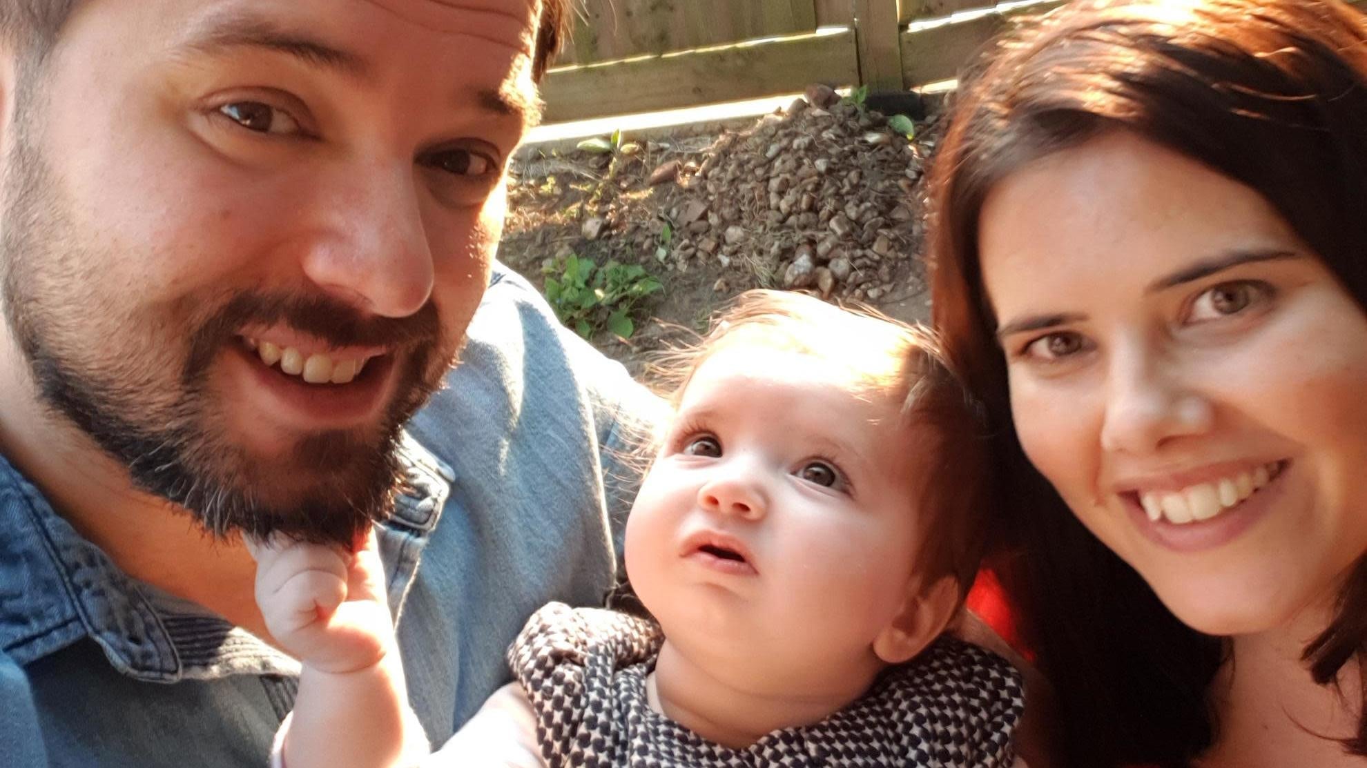 Margarida Cibrao-Roque with mom Mum Joana Cibrao and father Paulo Roque.