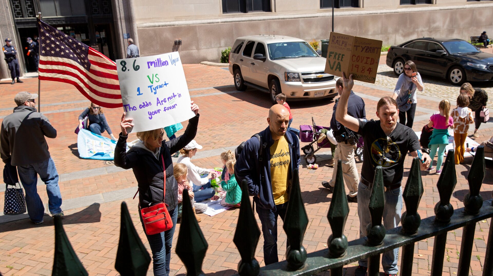 Richmond, Virginia protesters on April 16.