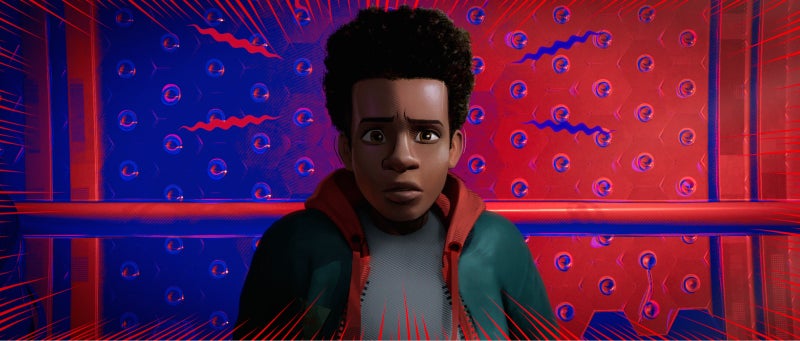 Miles Morales’ Spider-sense giving him psychic feedback.