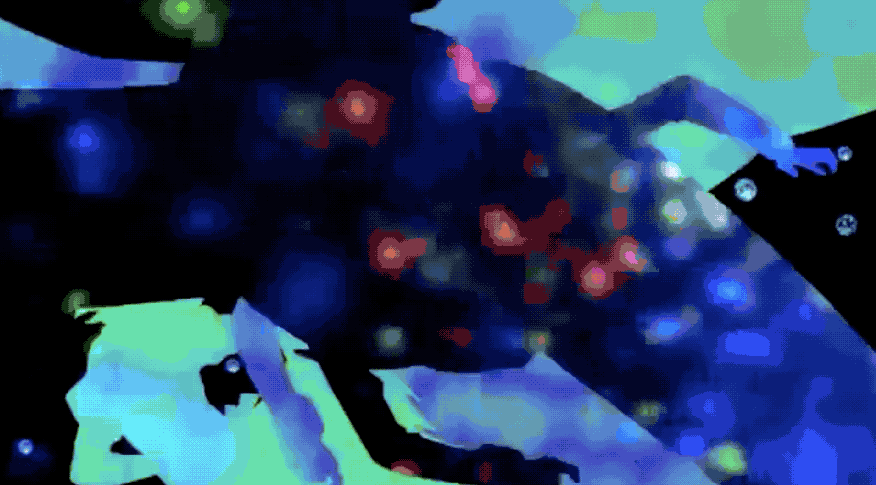 Sayaka transforming.