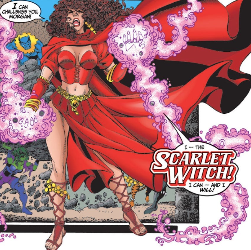 Wanda demanding to battle Morgan Le Fey.