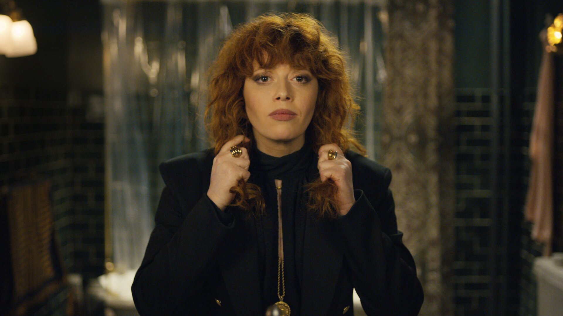 Nadia (Natasha Lyonne) at the bathroom mirror that started it all.