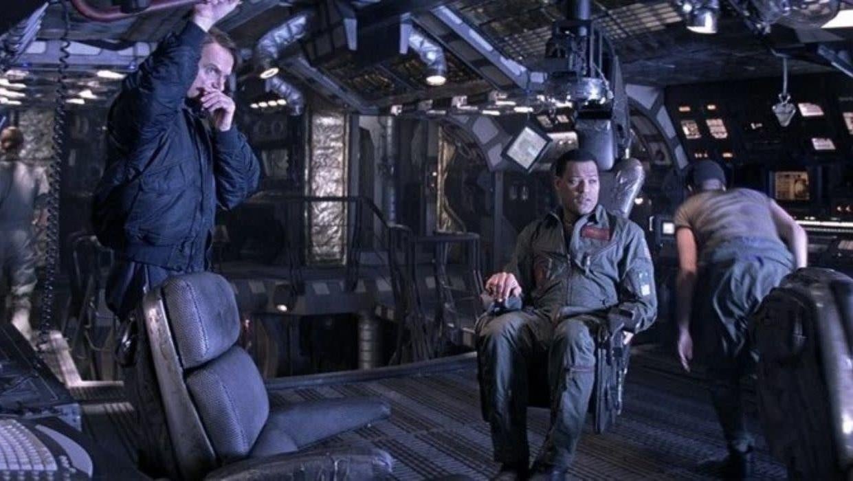 Sam Neill knows how to keep his space. That other person’s in trouble. 