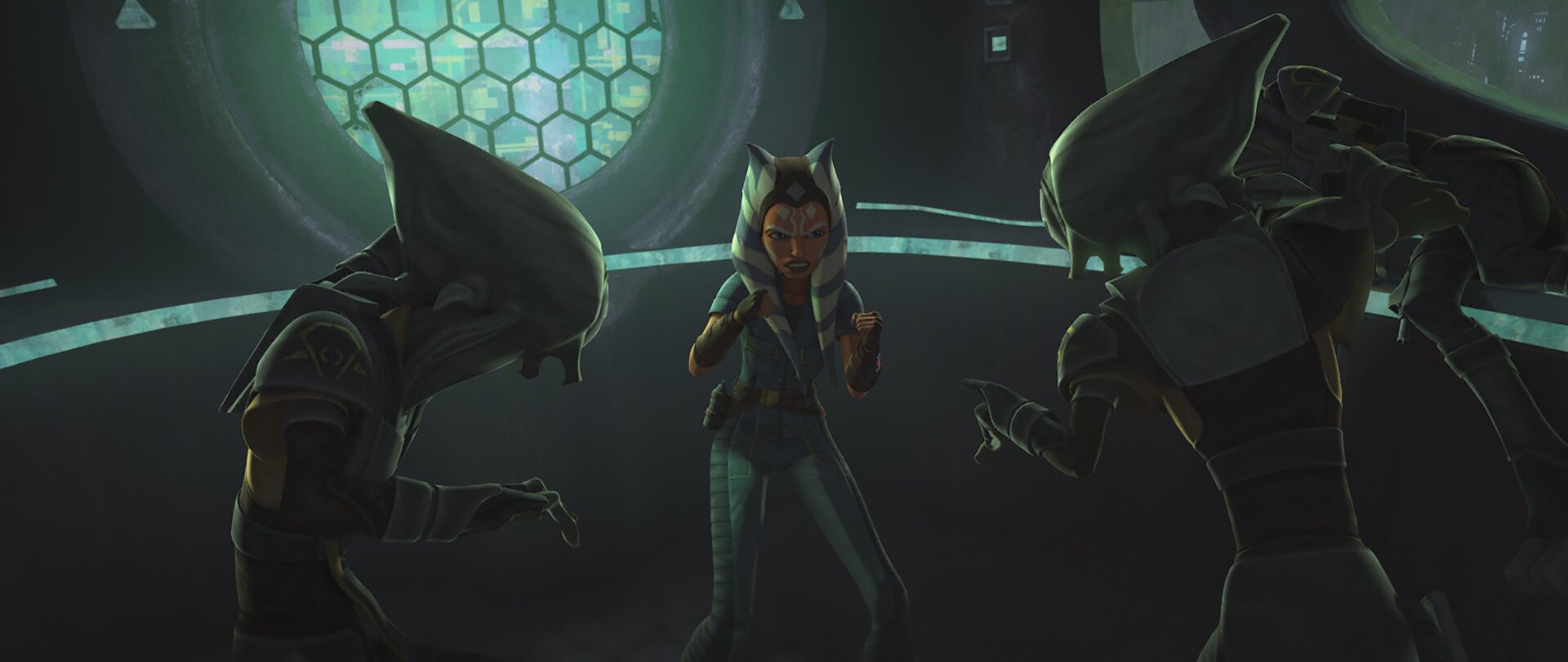 Ahsoka goes to town on the Pykes.