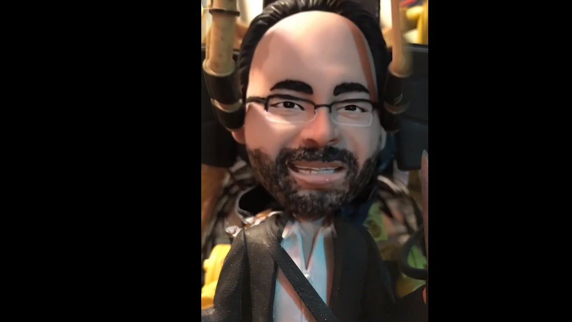 Mike Mendez as an action figure.