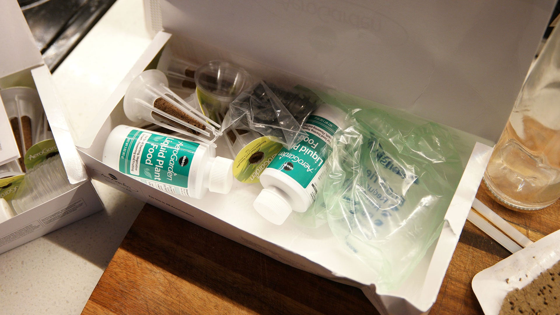 Every planter came with a similar kit with everything you needed to get started including seed pods, planting domes, and liquid fertilizer, if needed. 