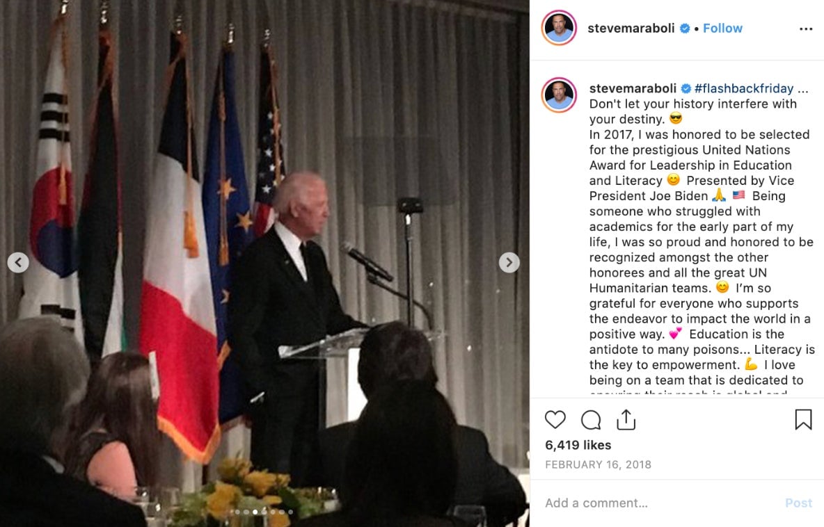 According to the Executive Director of the UN Association of New York, Steve Maraboli was not on the guest list for this function. 