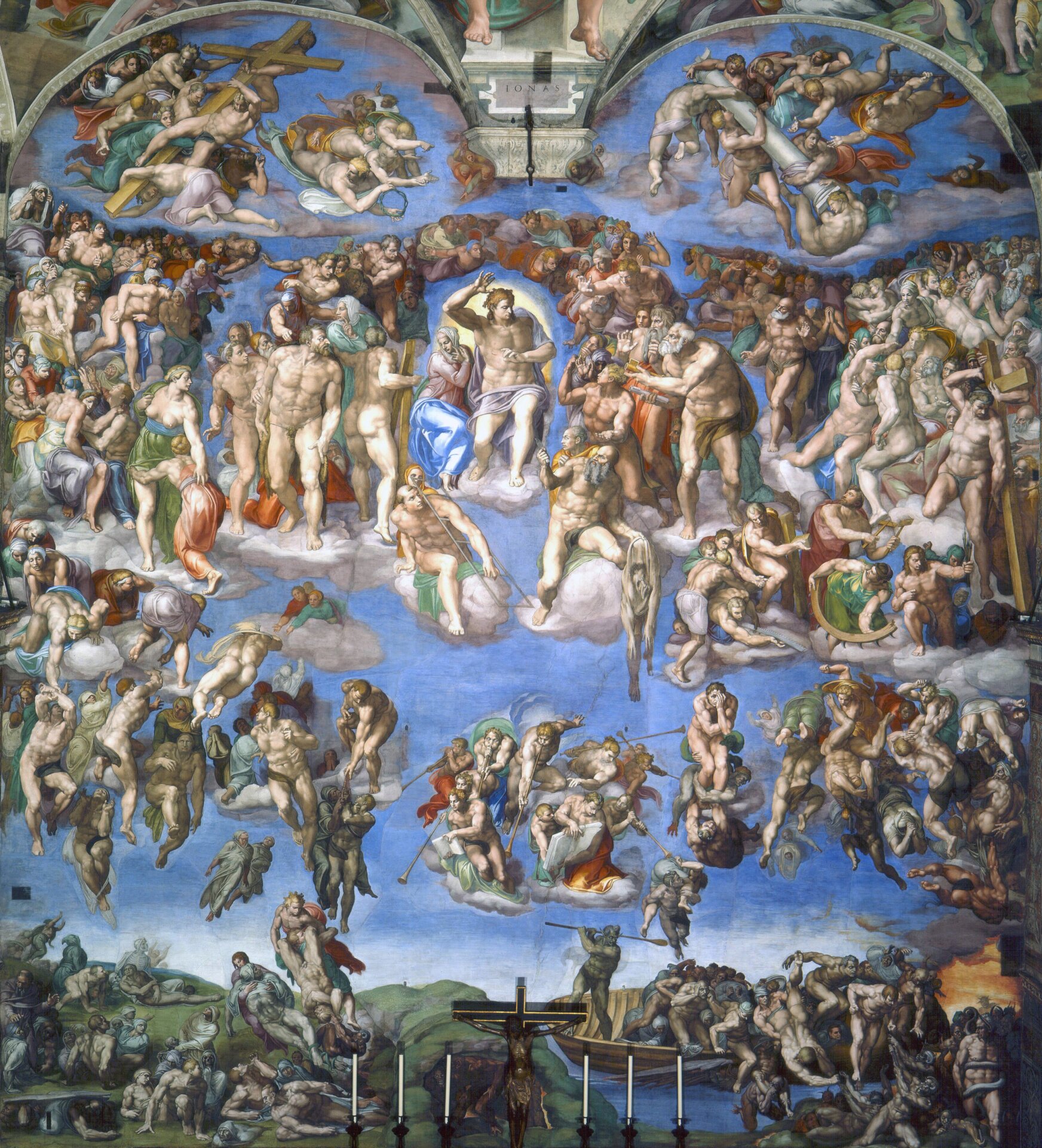 Michelangelo’s 1541 fresco of The Last Judgment.