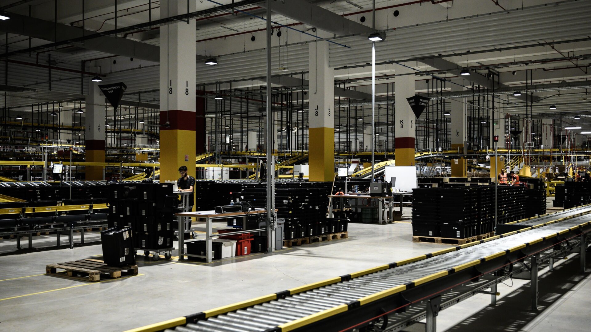 An Amazon warehouse in Bretigny-sur-Orge, France in October 2019.