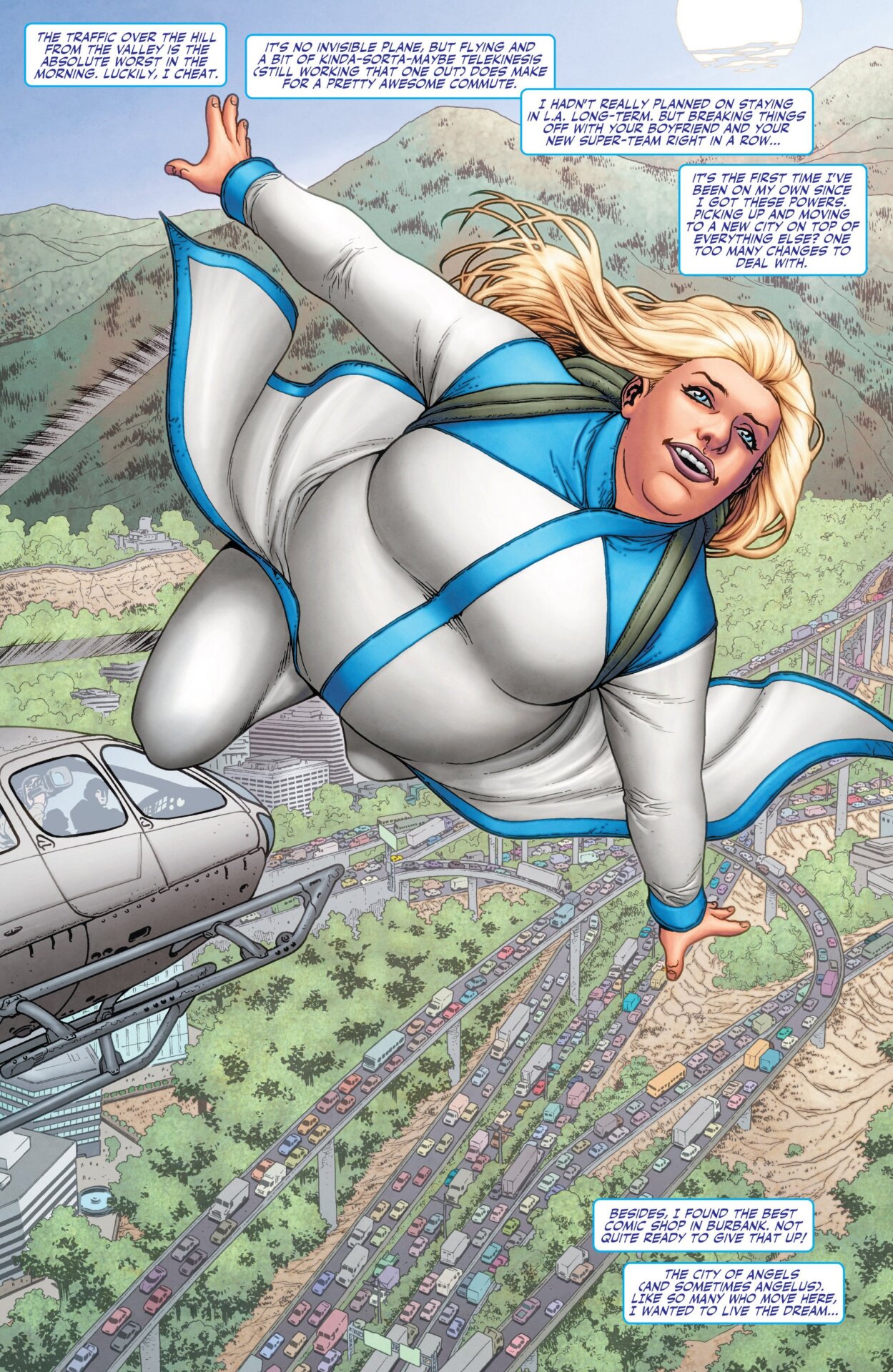 Faith going for a quick flight.