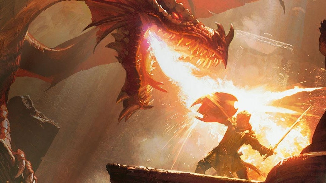 Pictured: dragons, a dungeon.