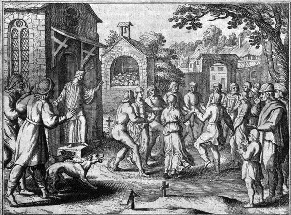 17th century engraving of the dancing plague