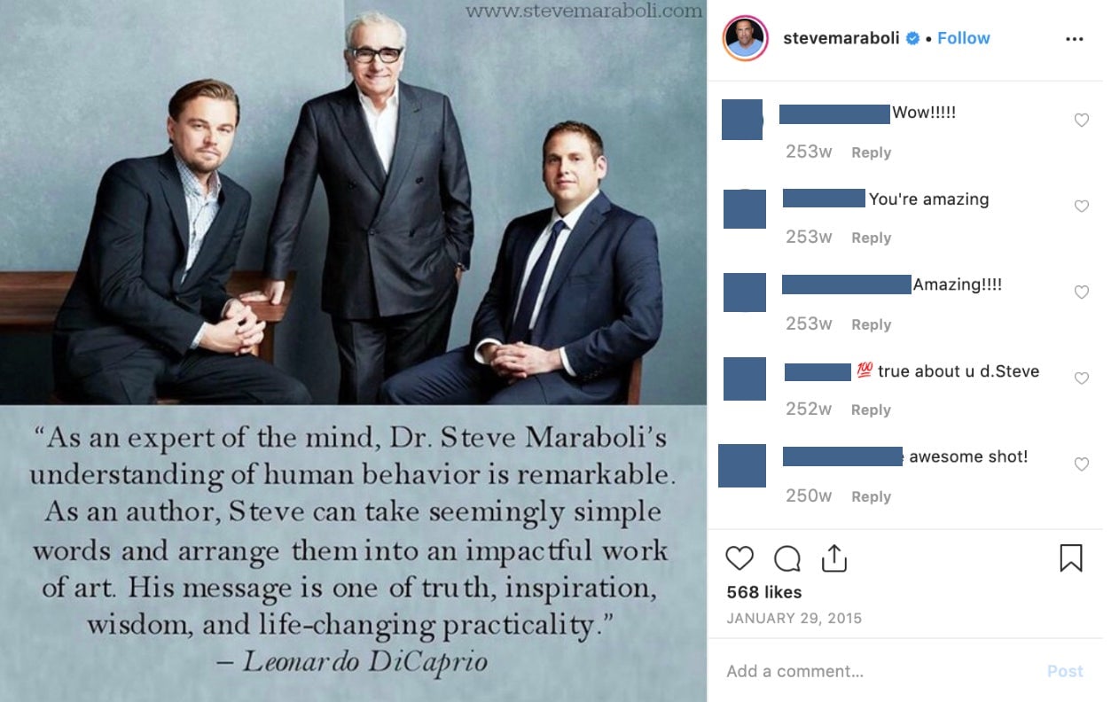 Inquiries to Leonardo DiCaprio on the authenticity of this quote were unanswered at the time of publication.