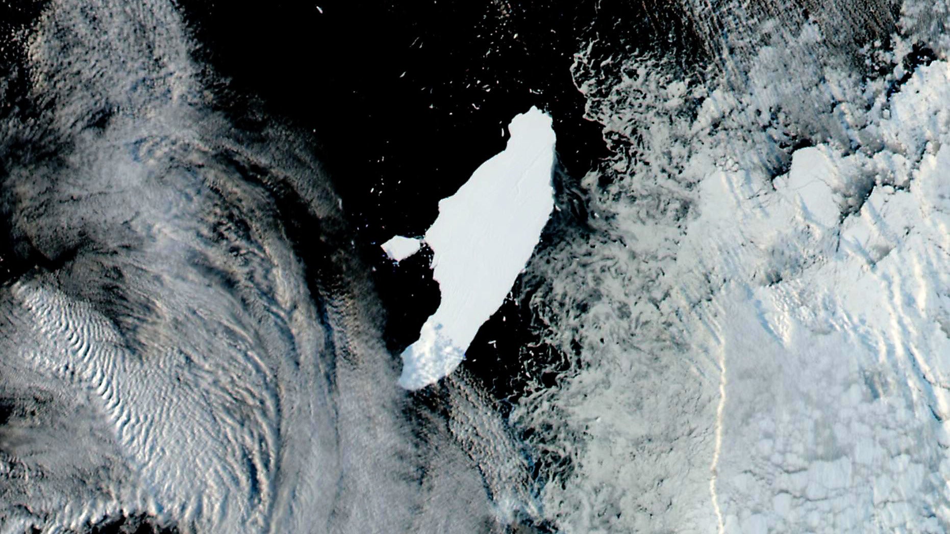 Iceberg A68-A and it’s new baby, Iceberg A68-C.