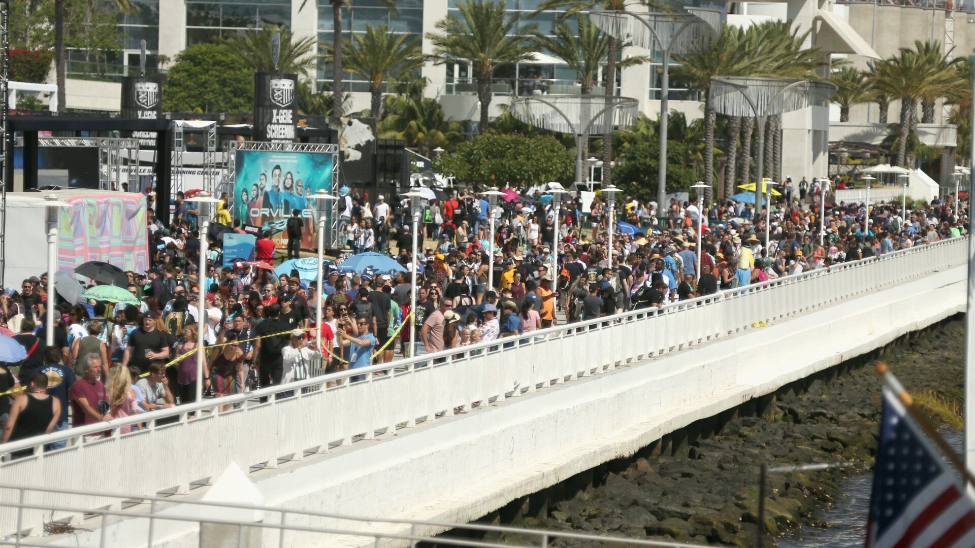 Some people standing in line at San Diego Comic-Con 2017 for an experience they likely don’t remember now.