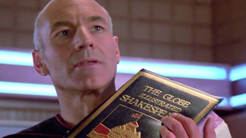 Jean-Luc Picard and one of his most prized possessions.