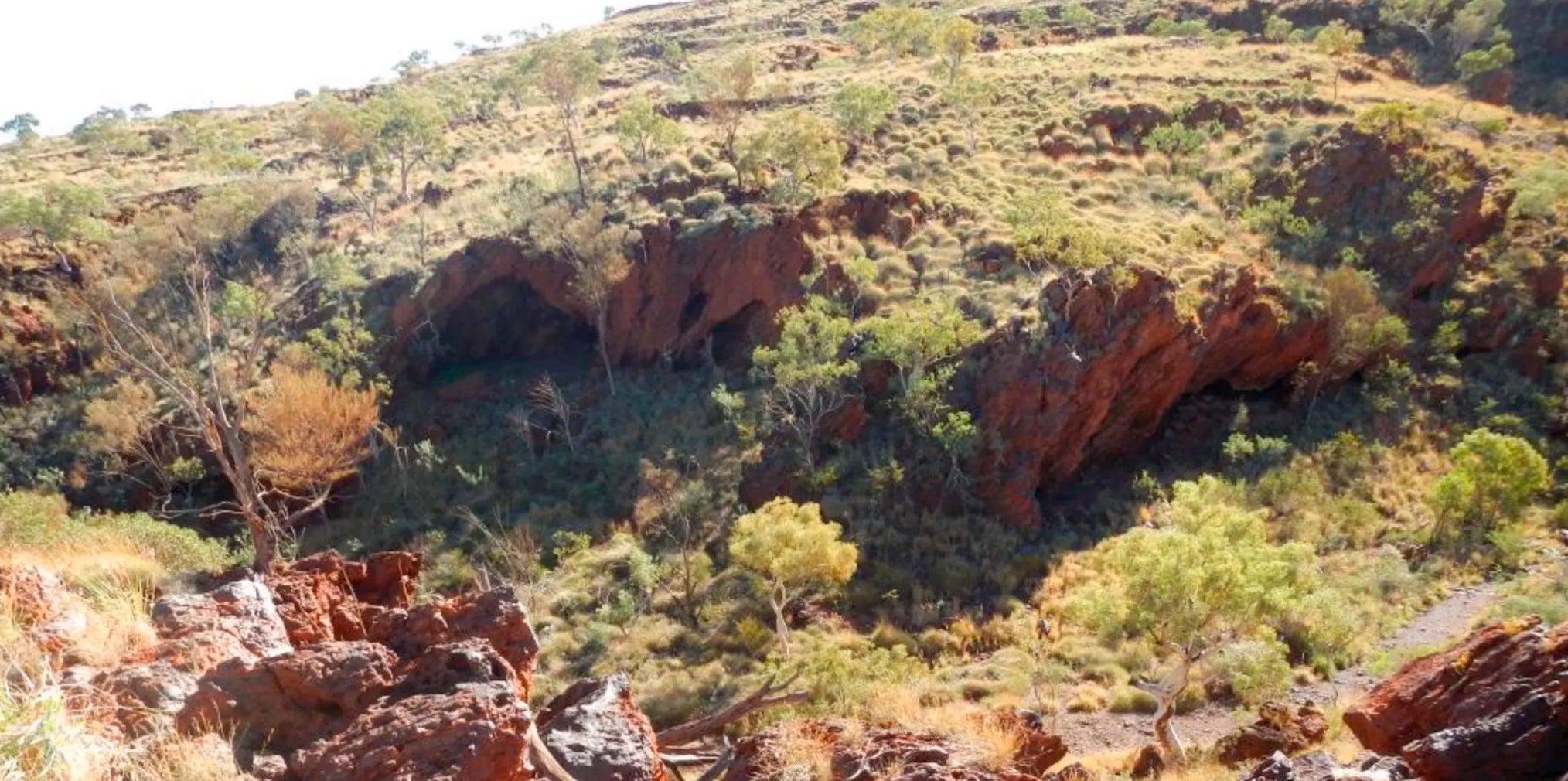 The rock shelters as they appeared in 2013.