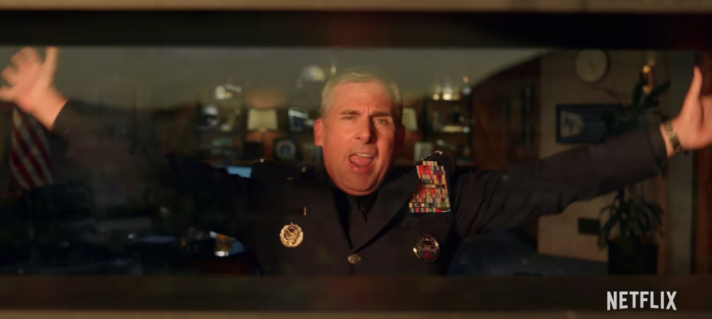 Noted mess Steve Carell as as General Mark R. Naird.