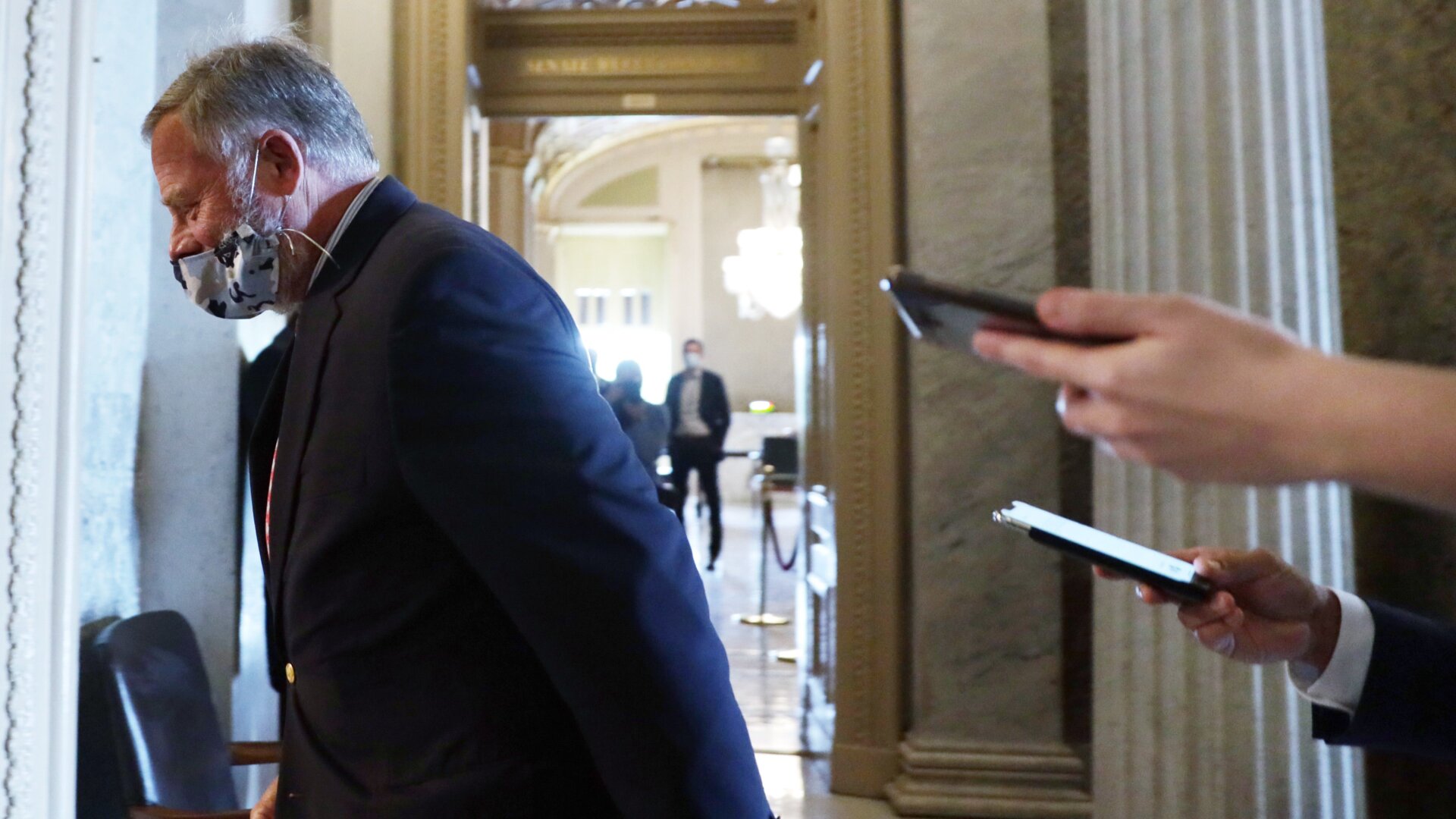 U.S. Sen. Richard Burr (R-NC), Chairman of Senate Select Committee on Intelligence, arrives for a vote at the U.S. Capitol May 14, 2020 in Washington, DC.
