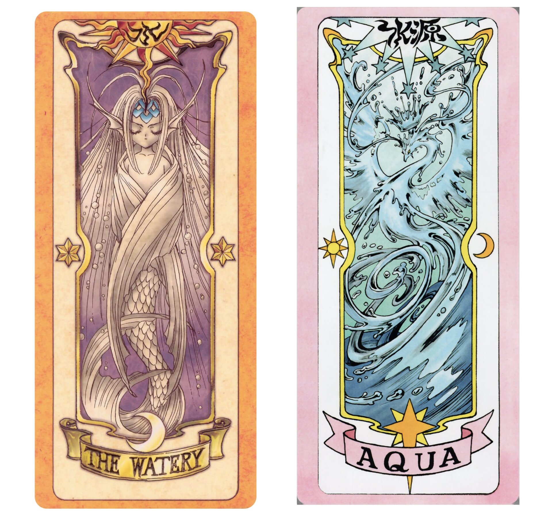 The Watery Clow Card and the Aqua Clear Card.