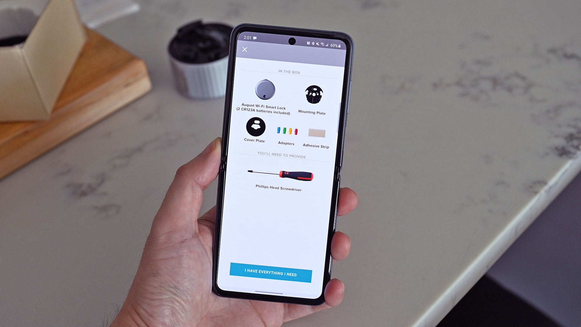 The free August app includes a very handy and straightforward step-by-step guide on how to install the smart lock. 