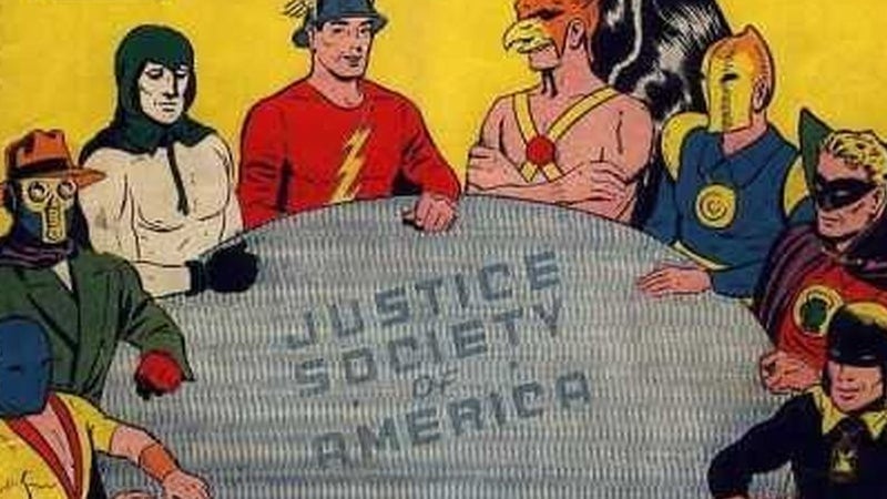 The original Justice Society is united on the cover of All-Star Comics #3.
