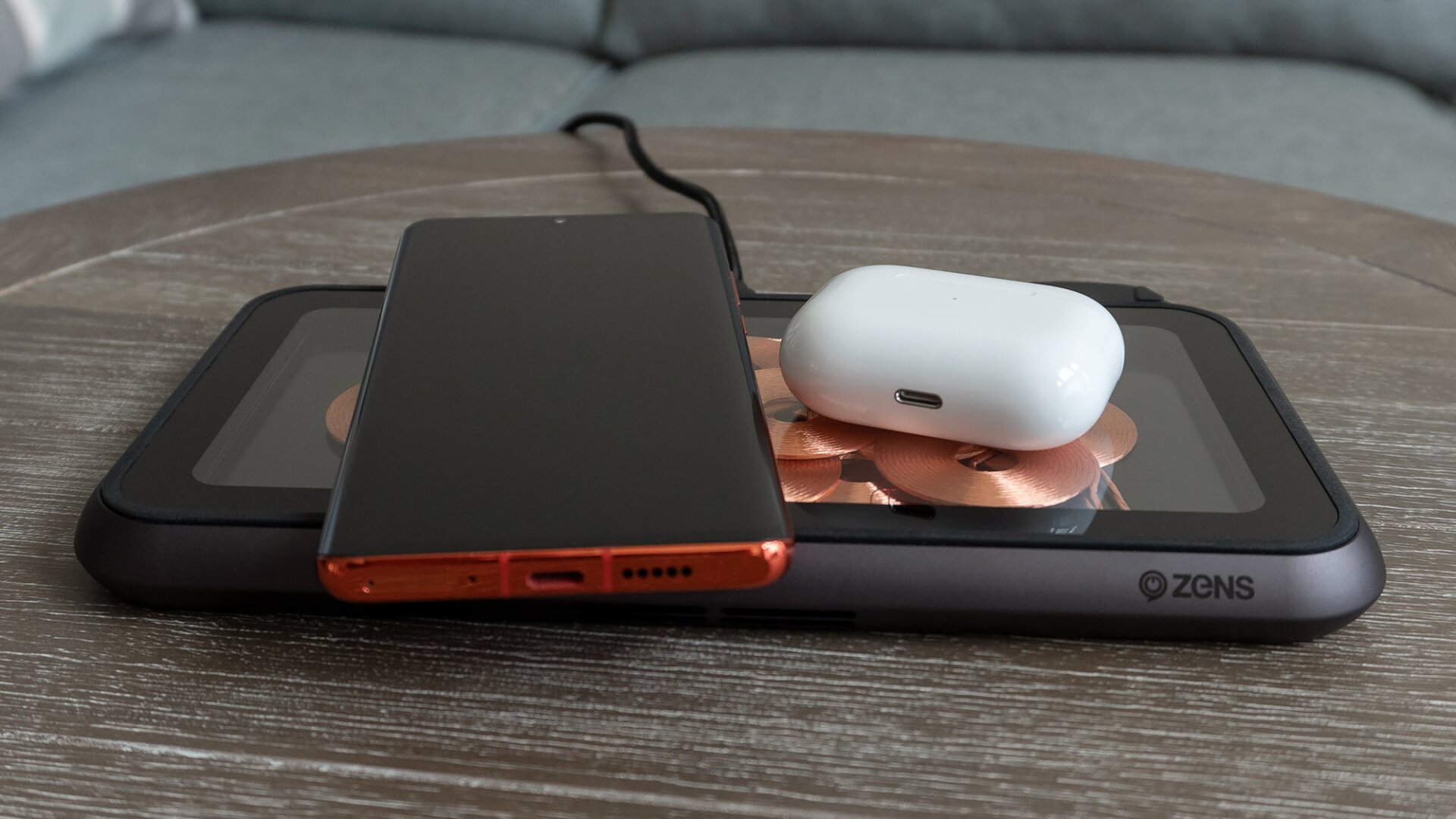 The Liberty can only charge two Qi-compatible devices at a time, but includes a USB port for connecting other charging cables and accessories.