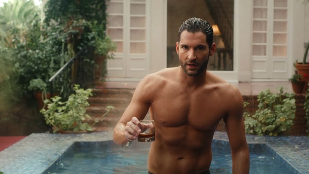 Tom Ellis as a sexy Lucifer.