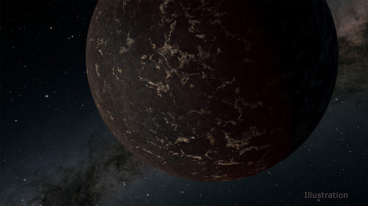 Artist’s illustration of a rocky exoplanet