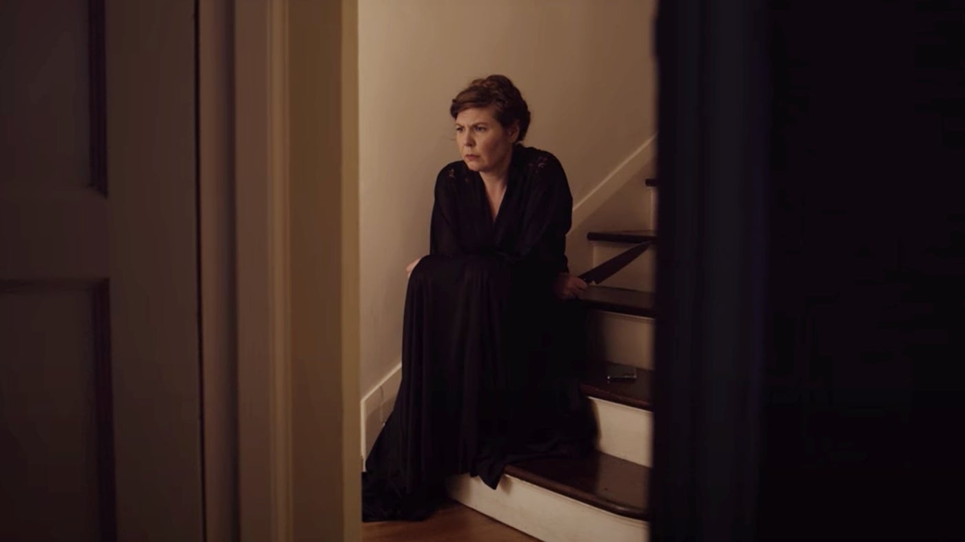 A woman (Lotta Losten) finds herself wondering if she’s actually alone in her house.