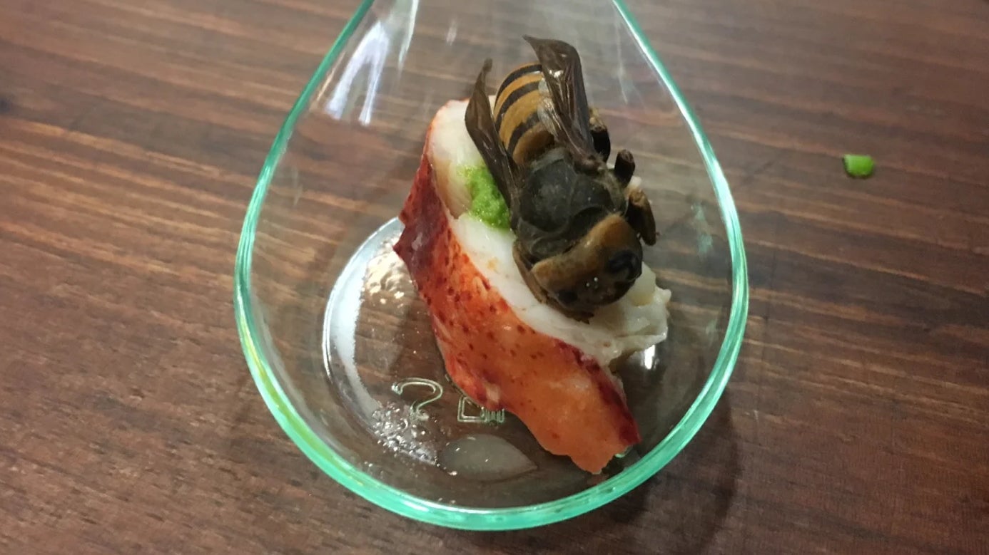 The murder hornet didn’t seem so scary when it was cooked and plated nicely