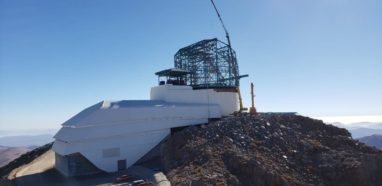 The Vera C. Rubin observatory under construction.