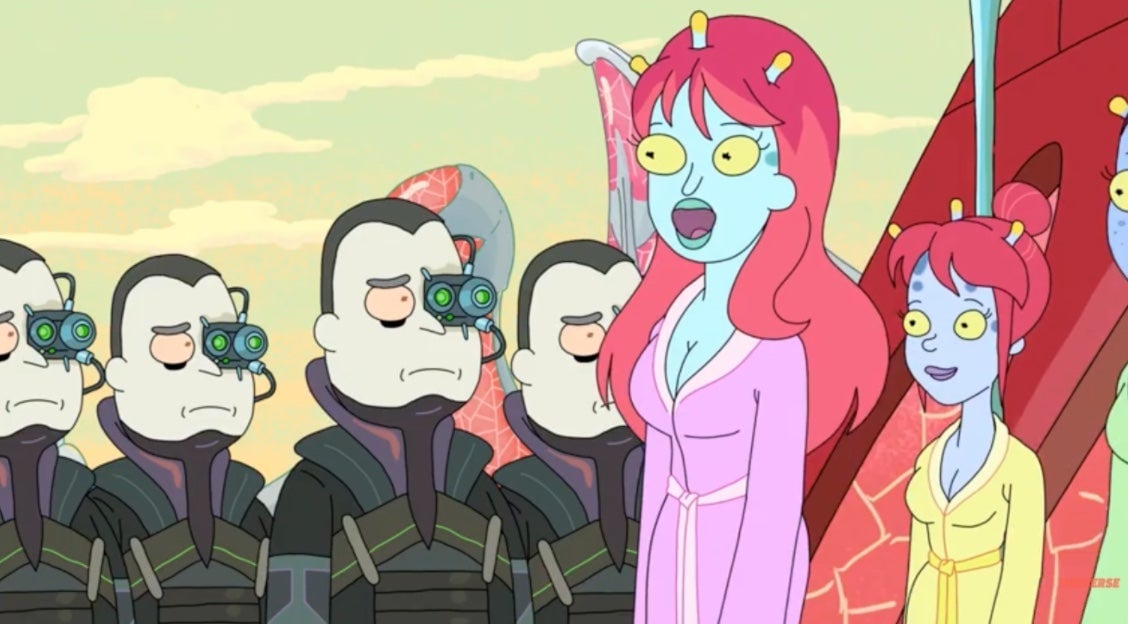 Lots of Star Trek-ness and redheads in this scene.