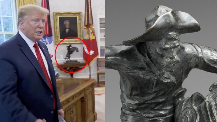 Trump Misidentifies Sculpture in Oval Office While Saying Statues Help ...