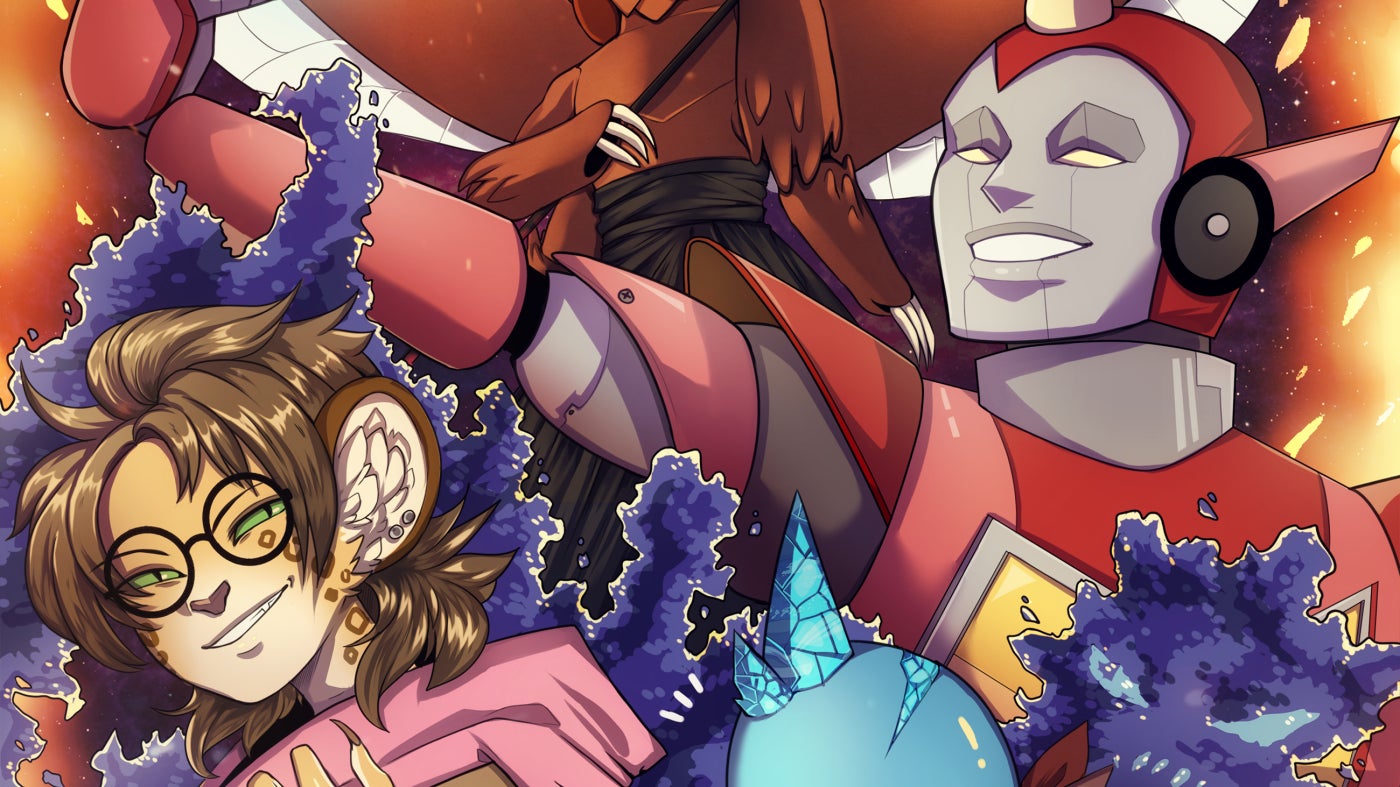 Part of the cover art for Burn Bryte, Roll20's first original tabletop RPG.