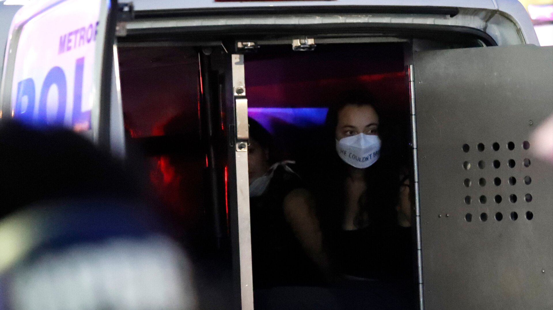 Protesters being taken into custody near the White House on June 1, 2020.