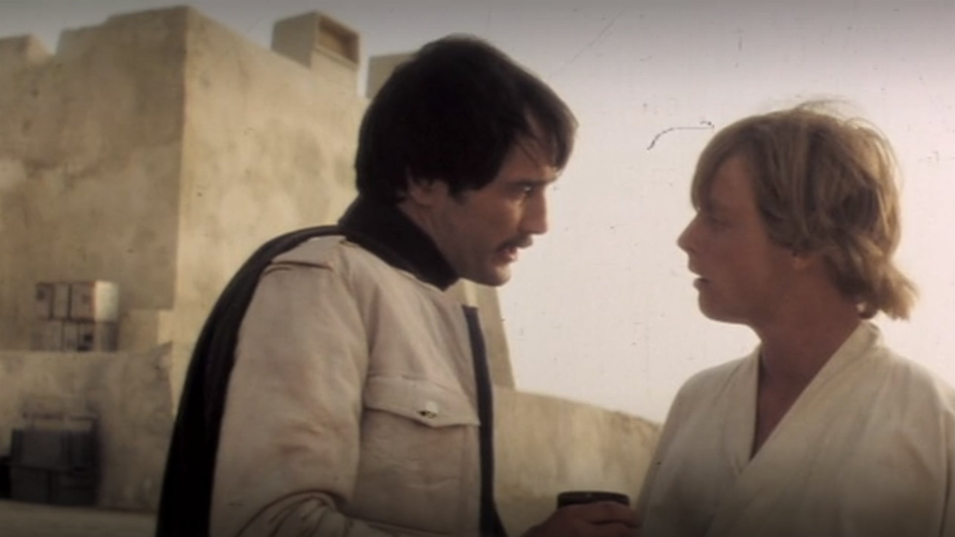 Biggs tells Luke his real plans outside of Tosche Station.