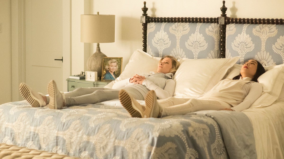 Neighbors (Gretchen Mol and Greta Lee) begin to notice some cracks in their picture-perfect world.