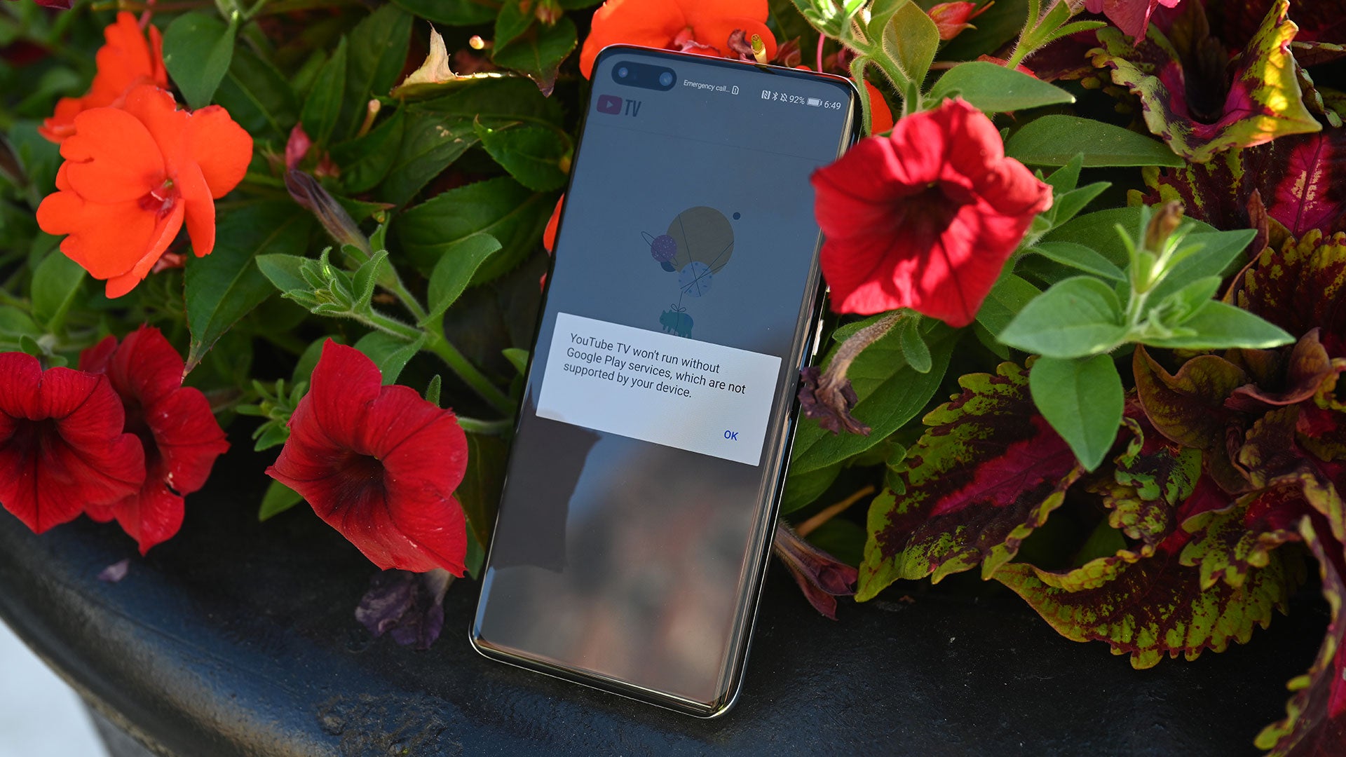 Like a lot of apps that require Google Mobile Services, the YouTube TV app simply doesn’t work when you try to open it.